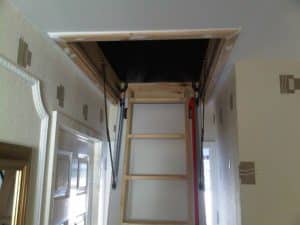 Wooden Loft Ladder fully extended