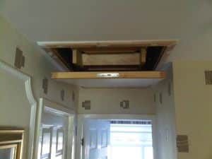 wooden loft ladder and loft hatch