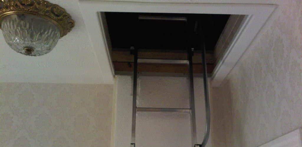 aluminium loft ladder with a new loft hatch